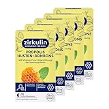 Zirkulin Propolis Hals- & Husten-Bonbons (5x 30 Stk.) – 20mg Propolis pro Bonbon - mit wertvollem...