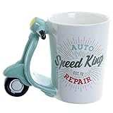 Close Up Retro Tasse: Speed King Auto Repair mit 3D Roller Henkel - 100% Keramik