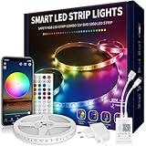 VKH LED Strip 10m, LED Streifen Bluetooth RGB LED Band 10m Selbstklebend mit Fernbedienung und APP,...