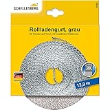 Schellenberg 31202 Rolladengurt Maxi 23 mm Breit 12 m Lang, Rollladengurt einfach austauschen, Grau