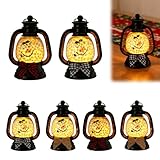 6 Stück Weihnachtsdeko Laterne Mini Weihnachtslaterne mit Warmweißes LED Licht Weihnachten Deko...