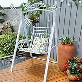 Outdoor Verandaschaukel für Erwachsene – Schwerlast-Metallrahmen mit bequemem Sitzkissen &...