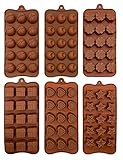 Backform Pralinenformen Set aus Silikon zum Backen, Bonbons Kleine flexible Form für Muffin harte...