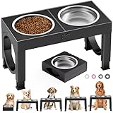 X XBEN Erhöhter Hundenapf, 5 Höhenverstellbar Futternapf für Kleine Mittlere Große Hunde,...