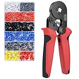 NATNAV Crimpzange Aderendhülsen Set für 0,25-10 mm² mit 1300 Stück Aderendhülsen,...
