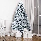 Weihnachtsbaum Künstlich mit Schnee 180cm, Uten Tannenbaum mit Metallständer, Christbaum mit 700...