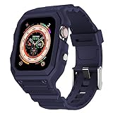 AIRYZGOOD Kompatibel mit Apple Watch-Armband, 45 mm, 44 mm, 42 mm, mit Bumper-Hülle, stoßfest,...