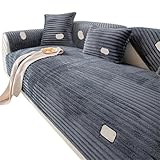 Winter-Plüschfell, Couch-Kissenbezug, dick, rutschfest, Sofasitzschutz, kratzfest, Sofabezug für...