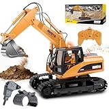 FORMIZON Löffel Hydraulikhammer Holzgreifer 3-in-1 2.4GHz Ferngesteuerter Bagger ab 8 Jahre, 1:14...