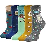 PUTUO Wintersocken Damen Dicke Socken: Thermosocken Frauen Winter Warme Thermo Lustige Bunt Socken...