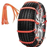 Voarge 10 Stücke Auto Schneeketten Schnee Reifen Kette, Universal Reifenketten,Reusable Anti Snow...