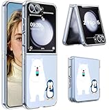 für Samsung Z Flip 5 Hülle Transparent Silikon Handyhülle für Samsung Galaxy Z Flip 5 Crystal...