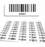 Barcodeetiketten 1-1000 DGUV Prüfung Barcode Etiketten fortlaufend 5-stellig 1.000 Stck Strichcode...