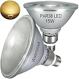 luckmax 15W,E27 PAR38 LED warmweiß,Wasserdicht,für Innen- und Außenbereich,warmweiss,Nicht...