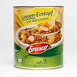 Erasco Linsen-Eintopf mit Würstchen (800g) In rund 5 Minuten fertig – Mit viel Gemüse – Ohne...