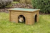 Kerbl Pet Pet Nagerhaus, Geschützter Unterschlupf, Mit wetterfestem Bitumendach, 2 Eingänge,...