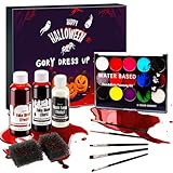 Kinderschminke Kunstblut Set, Halloween Schminke Fake Blood Kinderschminken Set, Kinderschminken...