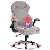 Fantasylab Bürostuhl 180KG Chefsessel Bürostuhl Stoff Schreibtischstuhl Ergonomischer Drehsessel...