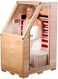 newgen medicals Infrarotkabine: Kompakte Infrarot-Sitzsauna aus Hemlock-Holz; 760 W; 0.62 m²...