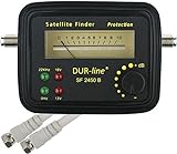 DUR-line® SF 2450 B - Satfinder - Messgerät mit Gummi-Schutzhülle zur exakten Justierung Ihrer...