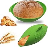 Silikon Brotbackform 3-in-1, Oval Kastenform, 25 cm Silikon Brotback Form, Mischen und Dünsten...