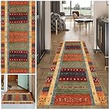 Teppich Läufer Flur Lang, Waschbar Flur Läufer Teppich, Teppichläufer Flur rutschfest...