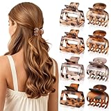 Loiluliy Haarklammern Klein Set, Leopardenmuster Kunststoff & Mittelgroß 8 Stück, Rutschfeste...