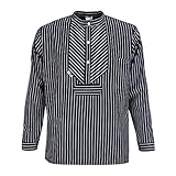 modAS Unisex Finkenwerder Fischerhemd Basic Line - Hemd Seemann Skipper Fischer-Hemd gestreift aus...