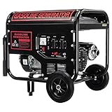 GEARFLOW 3000 Watt Notstromaggregat Stromerzeuger Stromaggregat mit Rädern und Griff, 7,5 PS...