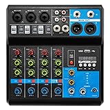 5 Kanal Stereo Sound Mischkonsole, Live Mischpult Professionelles mit USB Bluetooth, DJ Audio Sound...