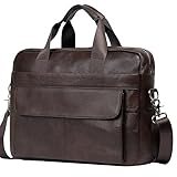 BTDAO Ledertasche Laptoptasche 15 Zoll Schultertasche Herren Umhängetasche/Tragetasche mit Taschen...