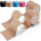 HONYAO® Kinesiotapes 2 Rollen, Kinesiologie Tape (5m×5cm), Physio Tape für Schulter, Rücken,...