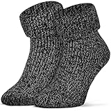 Piarini ABS Stoppersocken Wollsocken Wintersocken Norwegersocken Innenfrottee Damen Herren Jungen...