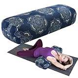 TOPROUD Yoga-Bolster-Kissen, rechteckiges Yoga-Kissen für regenerative Meditation,...