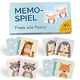 GLÜCKSWOLKE Memo - Spiel für Kinder ab 2 bis 6 Jahre, Montessori Spielzeug - fördert...