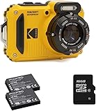 KODAK Pixpro Pack WPZ2 Kamera + 2 Akkus + 1 SD-Karte – kompakt 16 Megapixel, wasserdicht bis zu...