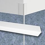 LEMAL Tapeteneckleiste - Maler Eckenwinkel Kantenschutz L-Profil Tapetenzubehör weiß 23x23mm...