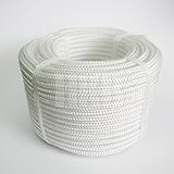 HKB ® 20 m x 3mm - Polypropylen Seil PP Seil Polypropylenseil Weiss Festmacher Flechtleine Tauwerk...