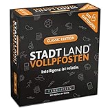DENKRIESEN - Stadt Land VOLLPFOSTEN - Das Kartenspiel - Classic Edition | Geschenkidee | Stadt Land...