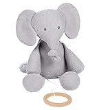 Nattou Spieluhr, Gestrickt, Tembo, 32 x 23 x 8 cm, Grau