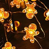 Lebkuchenmann lichterkette weihnachten,2M 20 led lichterkette außen weihnachtsdeko,...