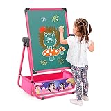 Arkyomi Kinderstaffelei, Stehende Maltafel aus Eisen, Höhenverstellbares Doppelseitiges...