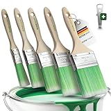 6-teiliges Flachpinsel-Set mit Lackdosenöffner – 25, 38, 50, 63 & 76 mm Malerpinsel für Lack,...