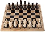 Engelhart - 150235 - Schachspiel aus Birkenholz - Bedrucktes Schachbrett - Klassische...