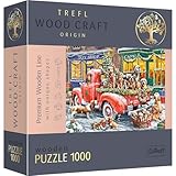 Trefl - Holzpuzzle: Die Helfer des Weihnachtsmanns - 1000 Elemente, Wood Craft, Holzhandwerk,...