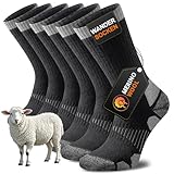 Niorasen Merino Wandersocken Herren Damen, Sommer Outdoor Socken Trekkingsocken, Merinowolle Socken,...