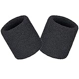 Schweißbänder Sport Wristbands 2 Pack, Sport Schweißband Armband Weiche verdickte Baumwolle, für...