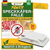 GREEN GUARDIA Speckkäfer Falle mit Spezial-Lockstoff - 3X Speckkäfer Fallen - umweltfreundlich...