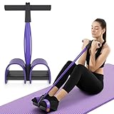 Bauchtrainer, Sit-Up Trainingsgeräte Bodybuilding Expander Ganzkörpertrainer für Zuhause 6 Tubes...