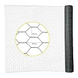 horizont Maschendrahtzaun 100cm Höhe 25m Länge - Maschenweite 25 x 45 mm - grau PVC ummantelt -...